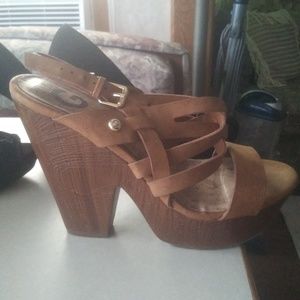 Guess brand brown heels